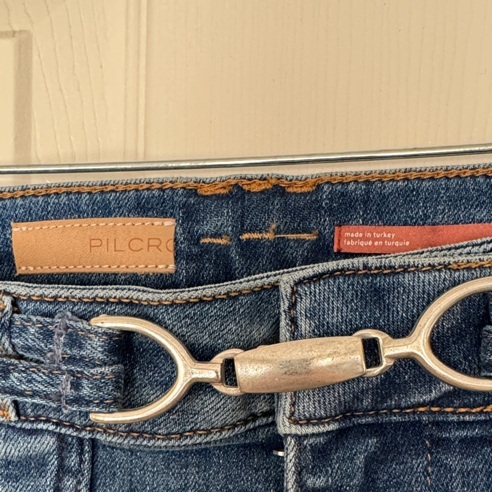 Anthropologie PILCRO Dark Blue Flare Jeans - Picture 3 of 12